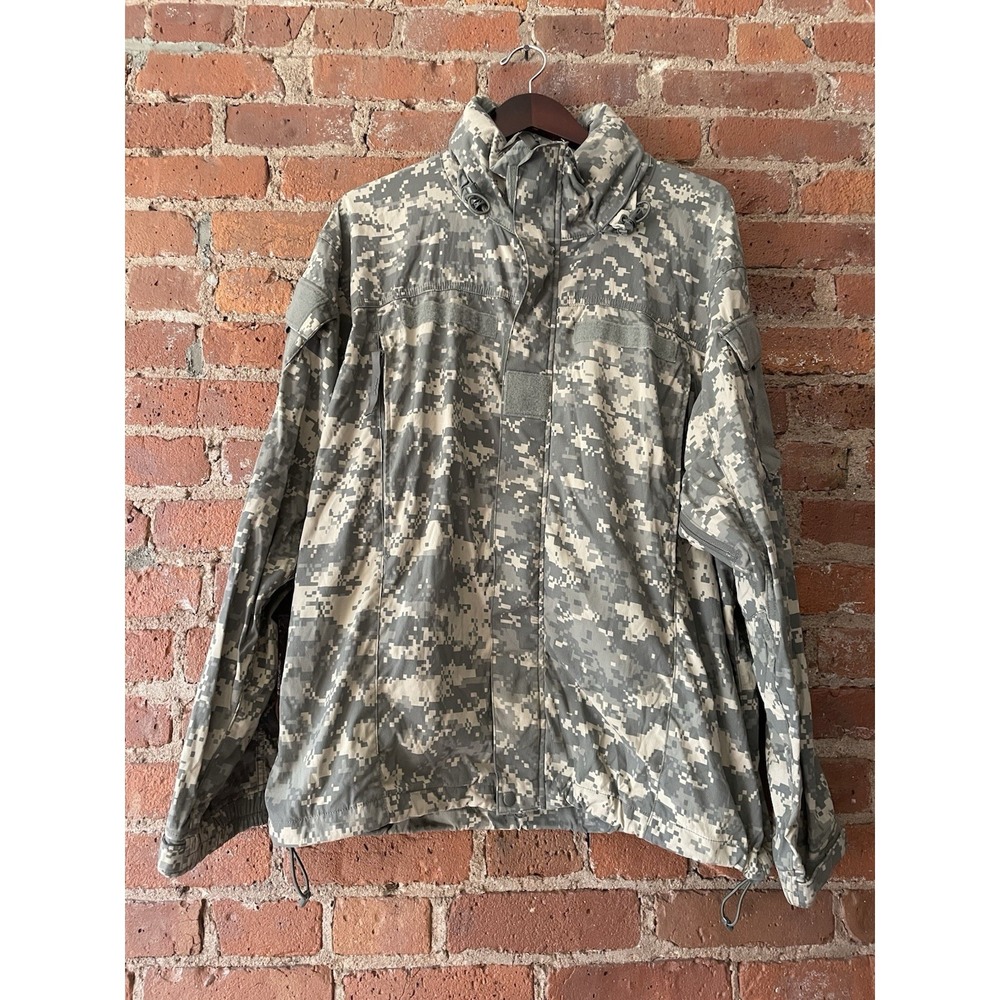 Military Cold Weather Hooded Jacket Large Regular USGI Camo Soft Shell Gen Ill